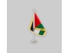 Single Silver desk office flagpole with Polyester or  Stan flags
