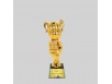 Golden hand statue