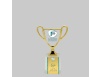 Goblet figurine with clear crystal base