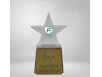 Star figurine with wood base