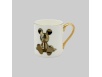 Golden heart frame white mug