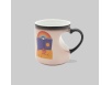 Black heart thermal mug