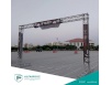 Metal concert frame banner rental