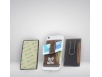 Card holder attached to the back of the mobile phone