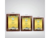 Brown color plate with golden frame