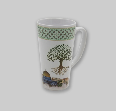 Large white conical mug 17 oz 