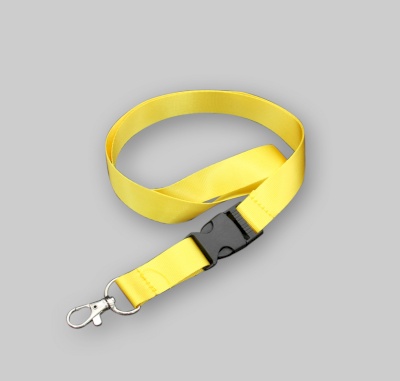 Yellow satin Lanyard