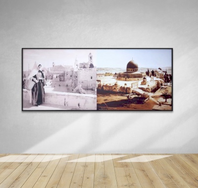 Thick black wooden frame