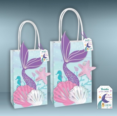 Paper bag with badge