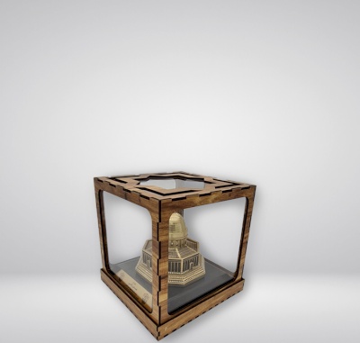 Wooden box with Al-Aqsa figure