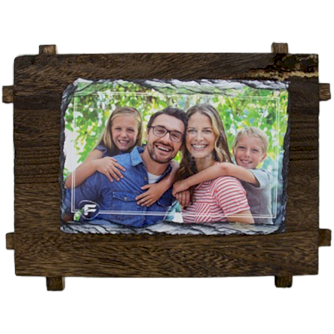Acrylic frame with transparent base